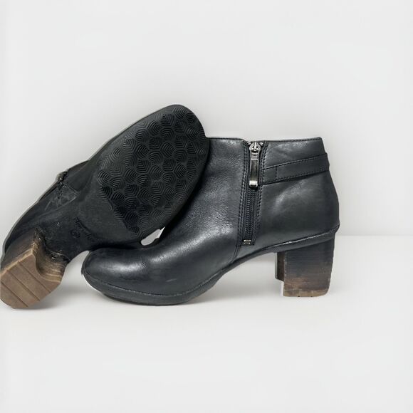 Dansko Perry Black Waterproof Leather Ankle Boots Women's 7.5 - 8 / EU38 Booties - Picture 10 of 10